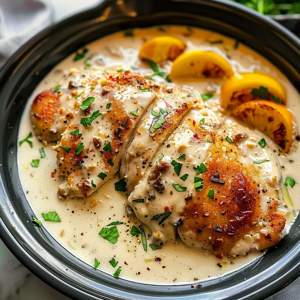 How to Make Crockpot Creamy Garlic Parmesan Chicken