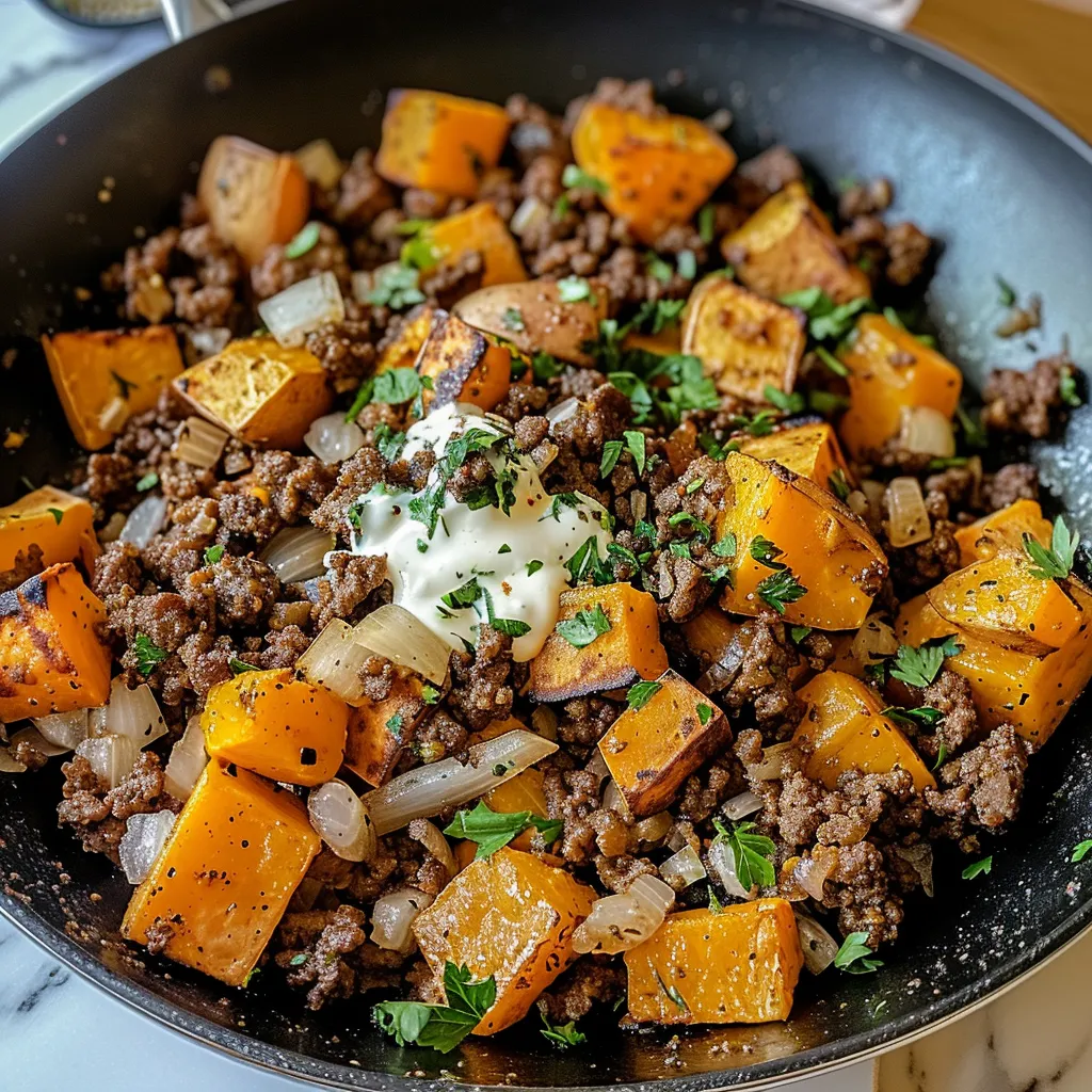 How to Make Ground Beef and Sweet Potatoes Skillet – Easy Recipe!